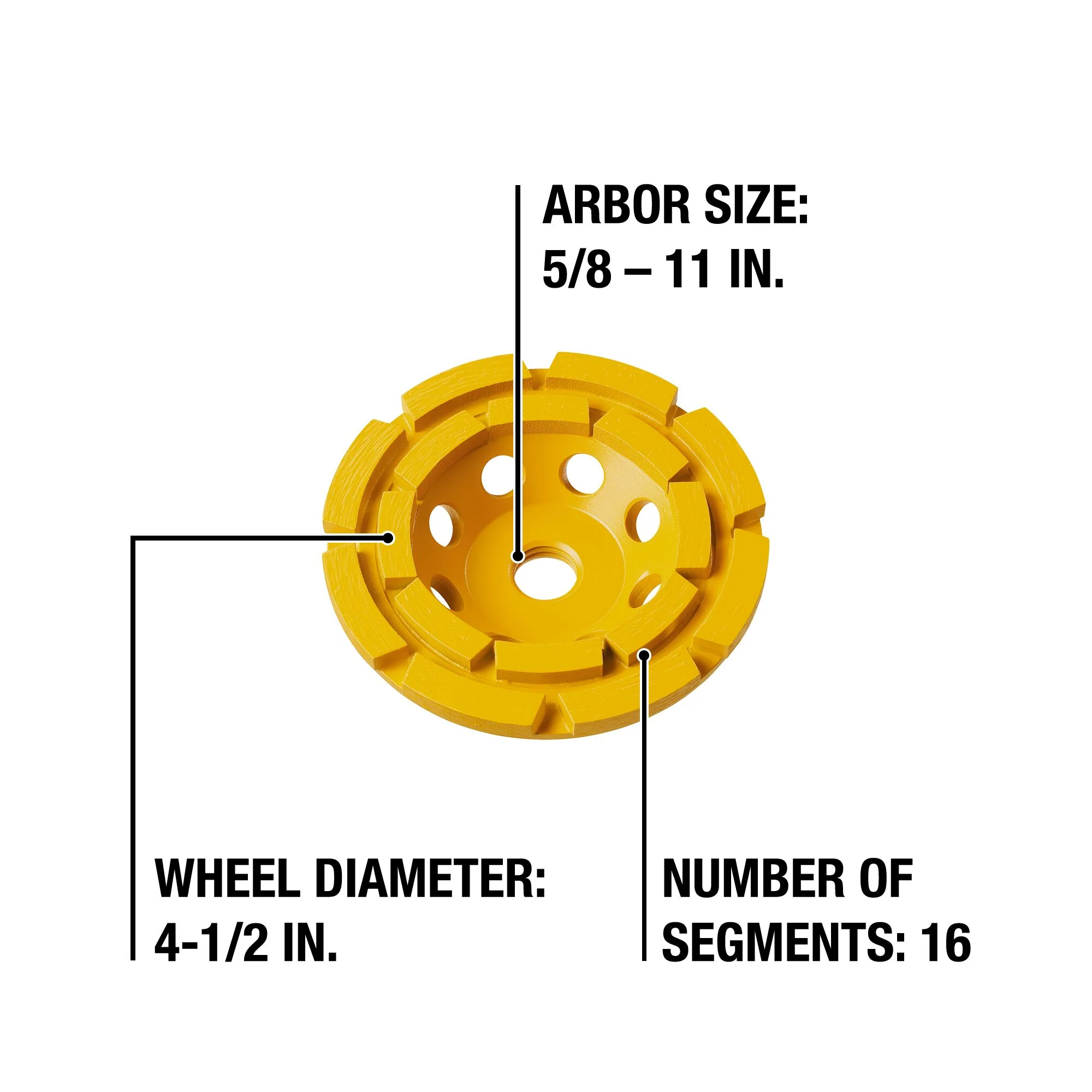 DEWALT XP Extended Performance Diamond 4.5-in Cup Wheel - Image 4