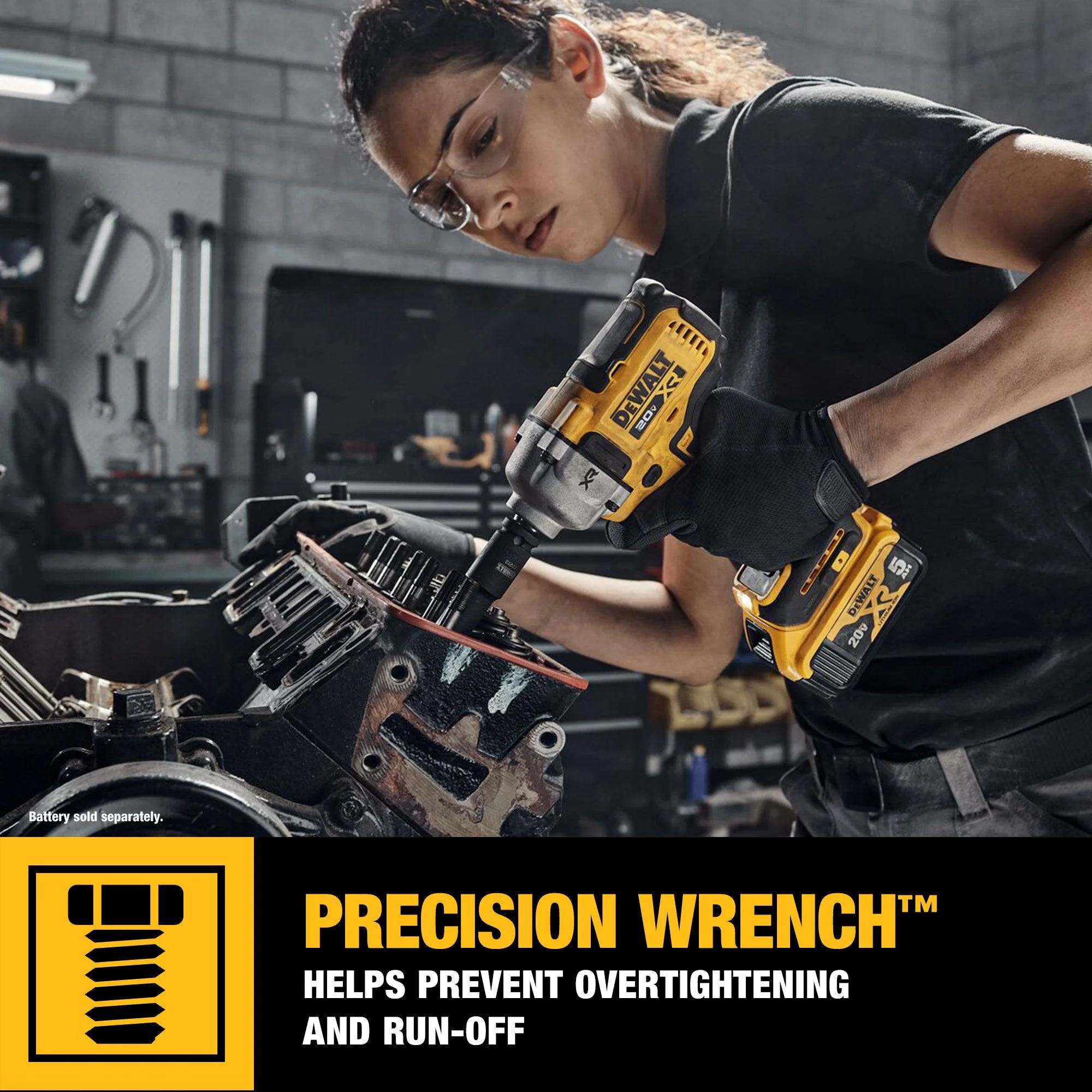 DEWALT XR 20-Volt MAX Brushless 1/2-in Drive Variable-Speed Cordless Impact Wrench (Bare Tool) - Image 5