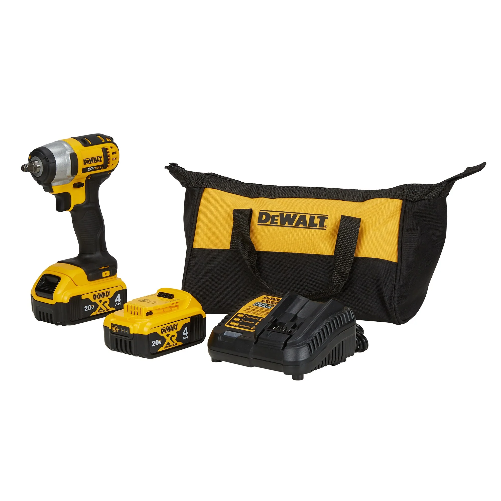 DEWALT XR 20-Volt Max Variable Speed 3/8-in Square Drive Cordless Impact Wrench Kit (2 Batteries Included) - Image 4