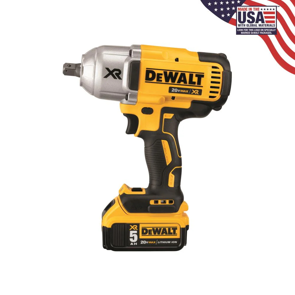 DEWALT XR 20-Volt Max Variable Speed Brushless 1/2-in Drive Cordless Impact Wrench Kit, DCF899P2 (2 Batteries, Charger, Bag) - Image 2