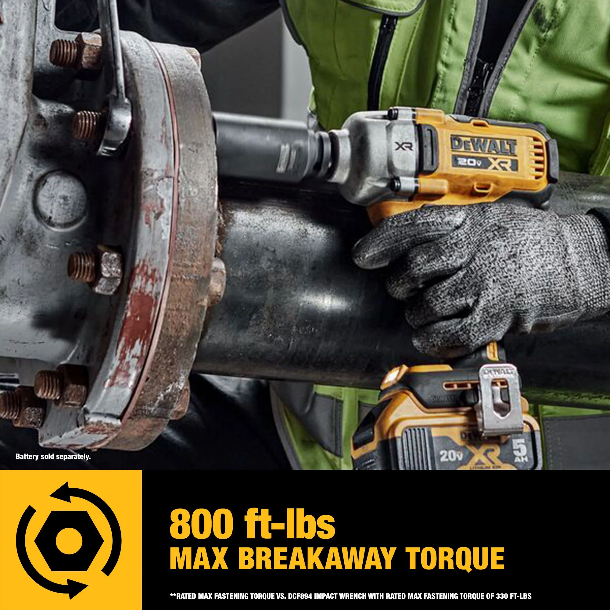 DEWALT XR 20V MAX Brushless 1/2-in Variable Speed Cordless Impact Wrench (Bare Tool) - Image 6