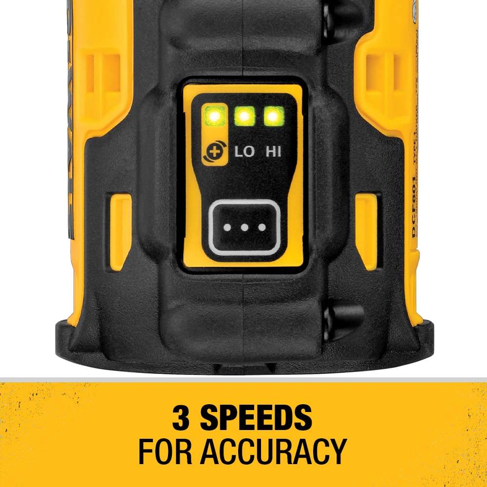 DEWALT XTREME 12-Volt MAX 1/4-in Variable Speed Brushless Cordless Impact Driver Kit, DCF801F2 (2 Batteries, Charger, Bag) - Image 6
