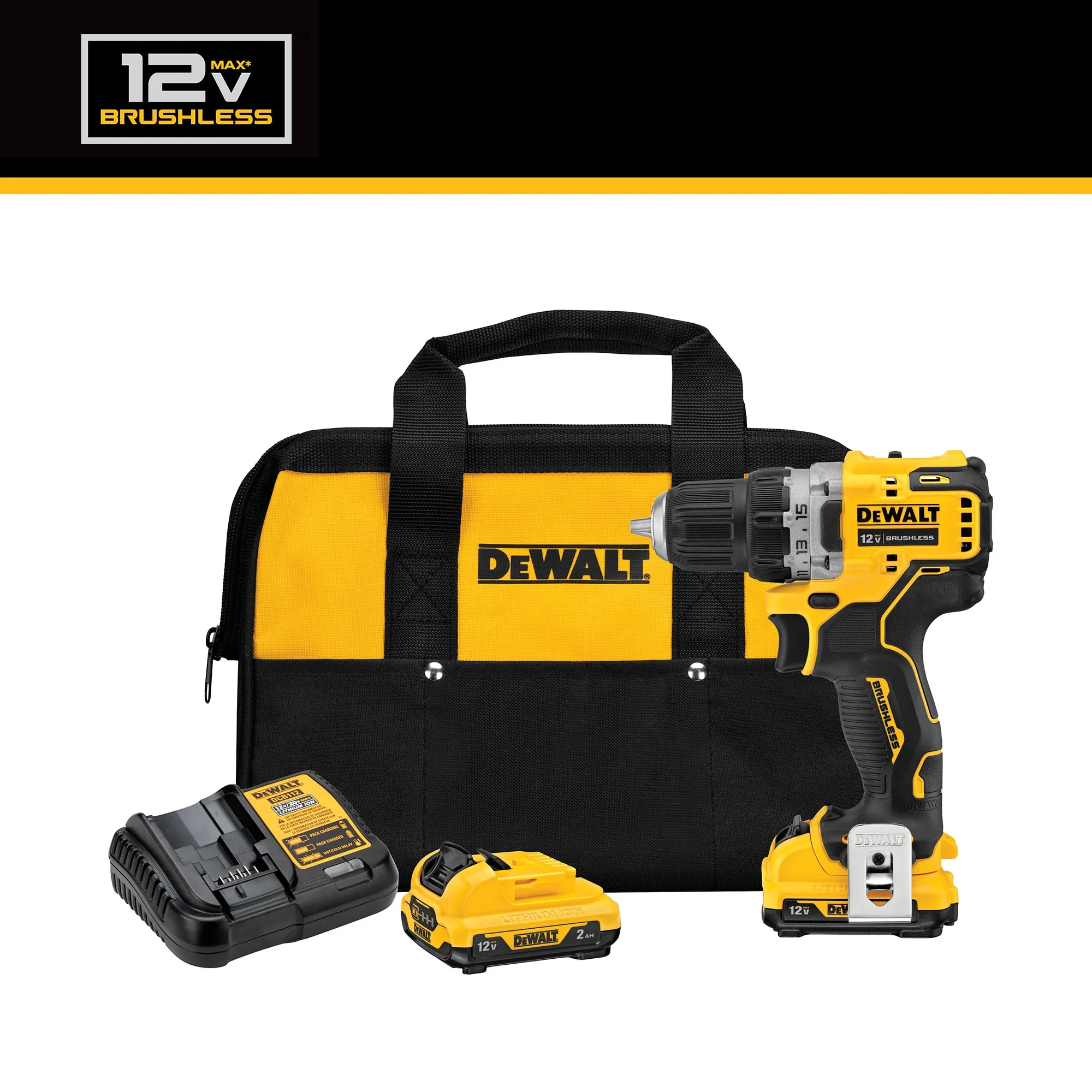 DEWALT XTREME 12-Volt MAX 3/8-in Brushless Cordless Drill/Driver Kit with Charger and 2 Batteries - Image 3