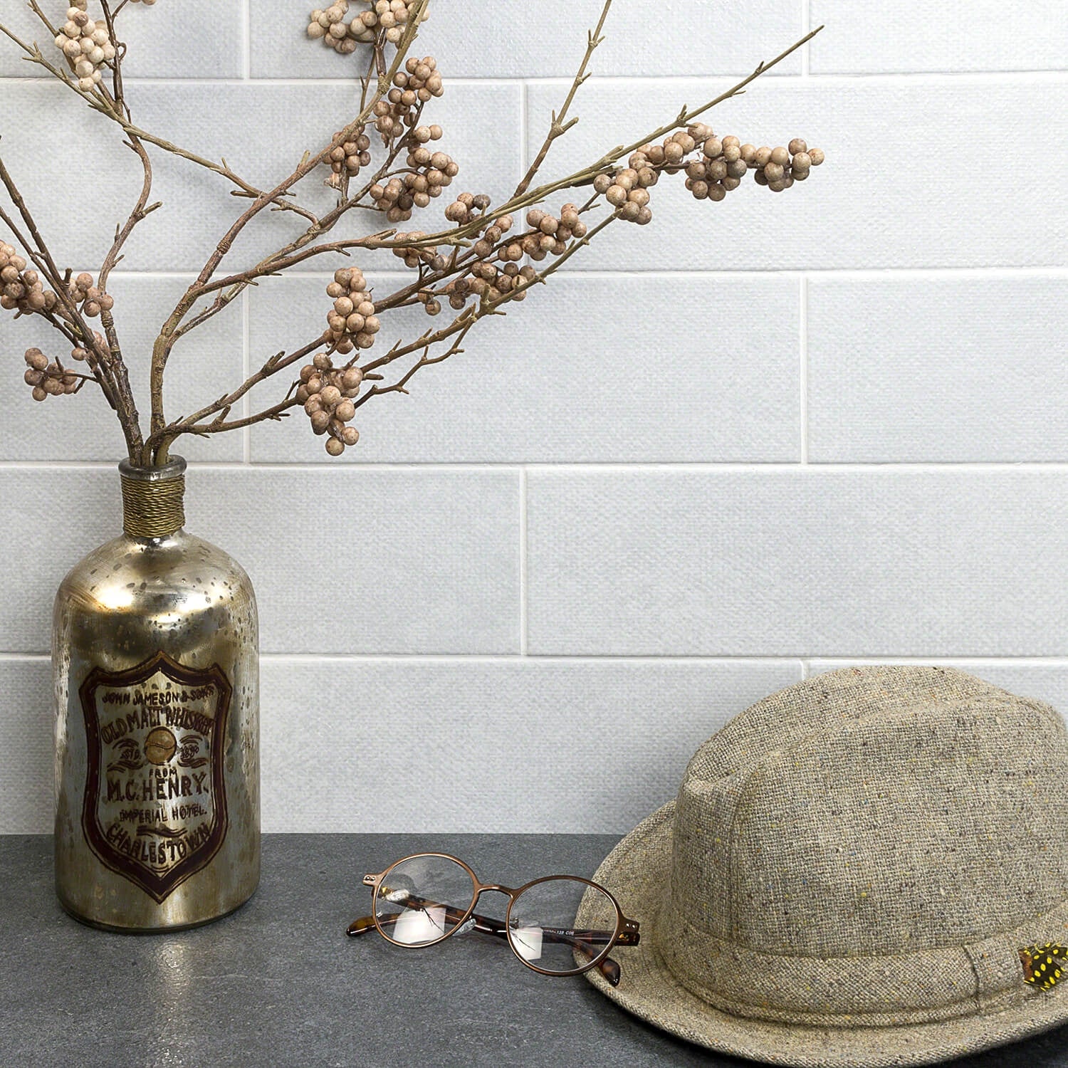 Diesel Camp Canvas White 4x12 Matte Ceramic Subway Wall Tile - Image 2