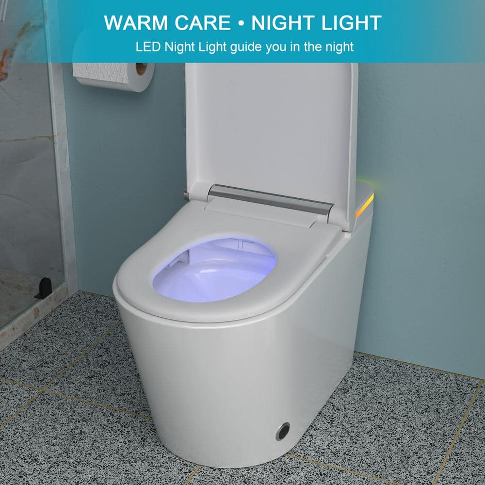 Dimakai Elongated Heated Seat Bidet Toilet with Foot Sensor Flush - Image 10