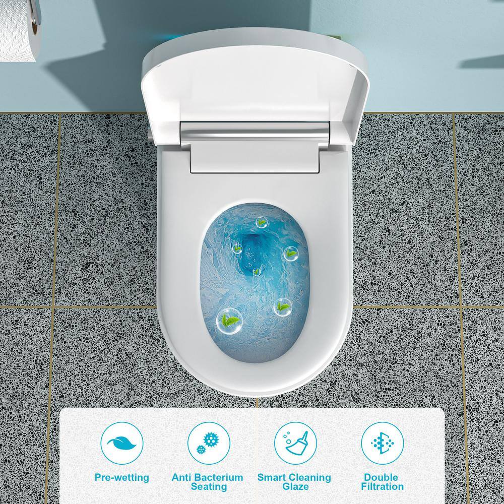 Dimakai Elongated Heated Seat Bidet Toilet with Foot Sensor Flush - Image 6