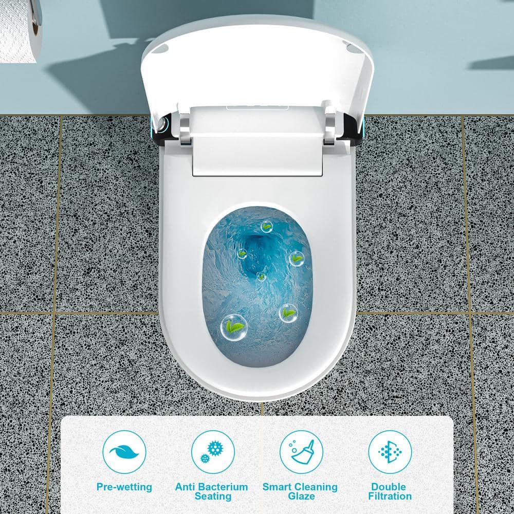 Dimakai Elongated Heated Seat Bidet Toilet with Foot Sensor Flush and LED Display - Image 10