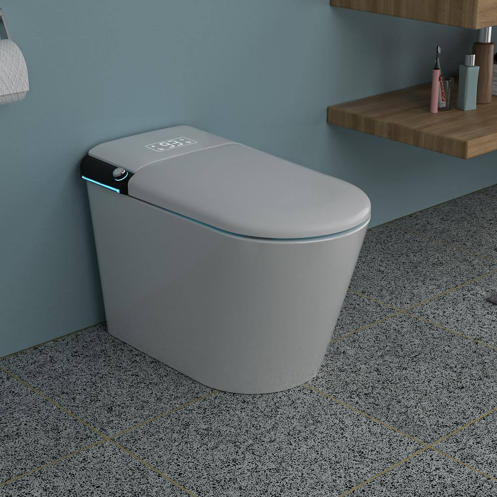 Dimakai Elongated Heated Seat Bidet Toilet with Foot Sensor Flush and LED Display - Image 3