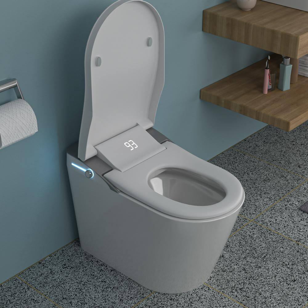 Dimakai Elongated Heated Seat Bidet Toilet with Foot Sensor Flush and LED Display - Image 3