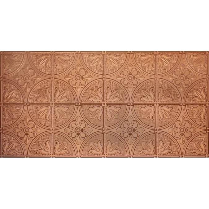 Dimensions 4-ft x 2-ft Copper Polystyrene Surface-mount Ceiling Tile (1-Pack, 8-sq ft / Case)