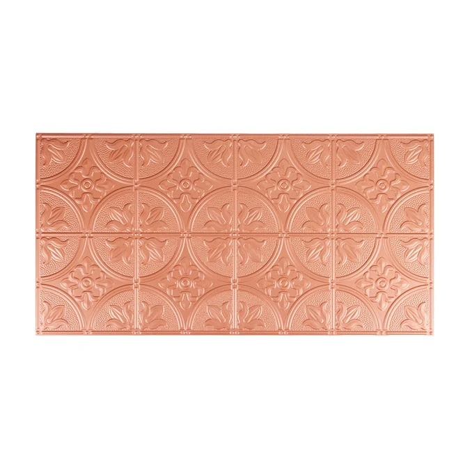 Dimensions 4-ft x 2-ft Copper Polystyrene Surface-mount Ceiling Tile (1-Pack, 8-sq ft / Case) - Image 4