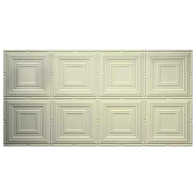 Dimensions 4-ft x 2-ft Creme Polystyrene Surface-mount Ceiling Plank (1-Pack, 8-sq ft / Case)