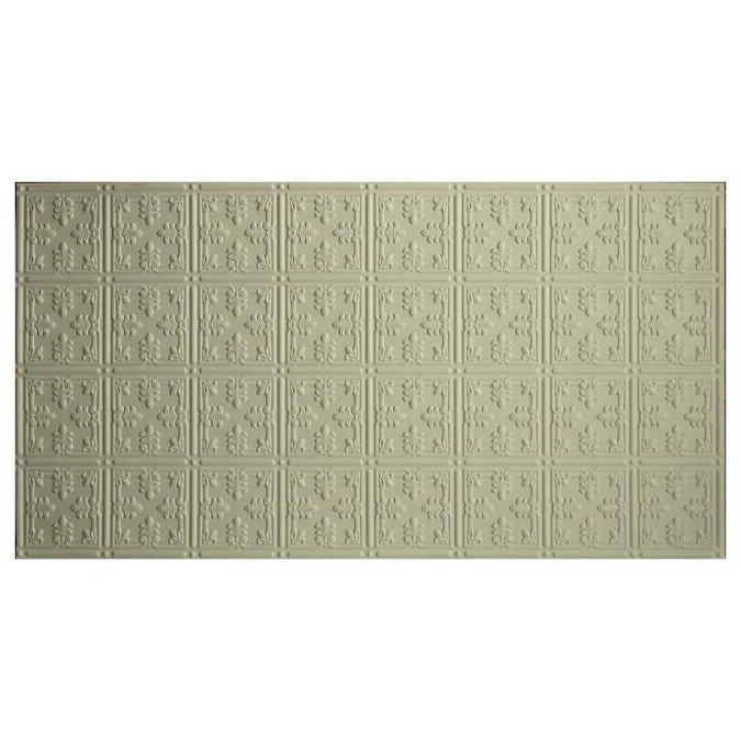 Dimensions 4-ft x 2-ft Creme Polystyrene Surface-mount Ceiling Plank (1-Pack, 8-sq ft / Case)