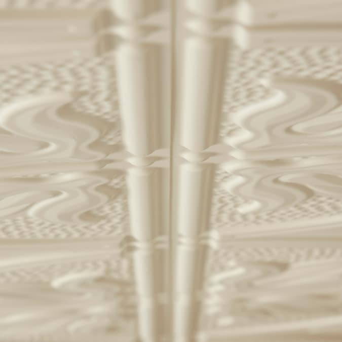 Dimensions 4-ft x 2-ft Creme Polystyrene Surface-mount Ceiling Plank (1-Pack, 8-sq ft / Case) - Image 4