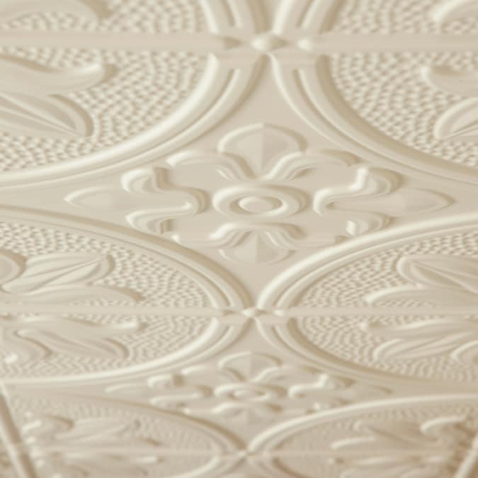 Dimensions 4-ft x 2-ft Creme Polystyrene Surface-mount Ceiling Plank (1-Pack, 8-sq ft / Case) - Image 5