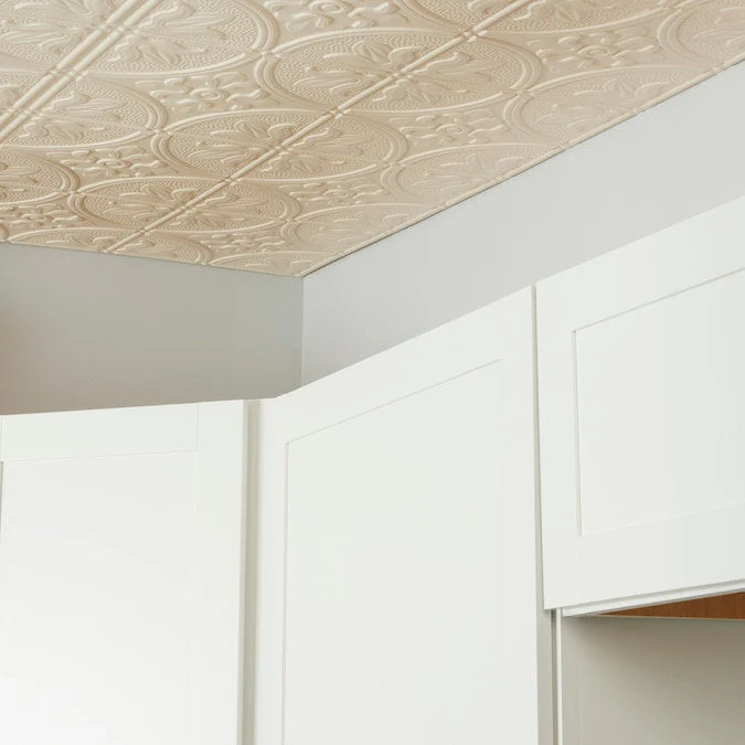Dimensions 4-ft x 2-ft Creme Polystyrene Surface-mount Ceiling Plank (1-Pack, 8-sq ft / Case) - Image 7
