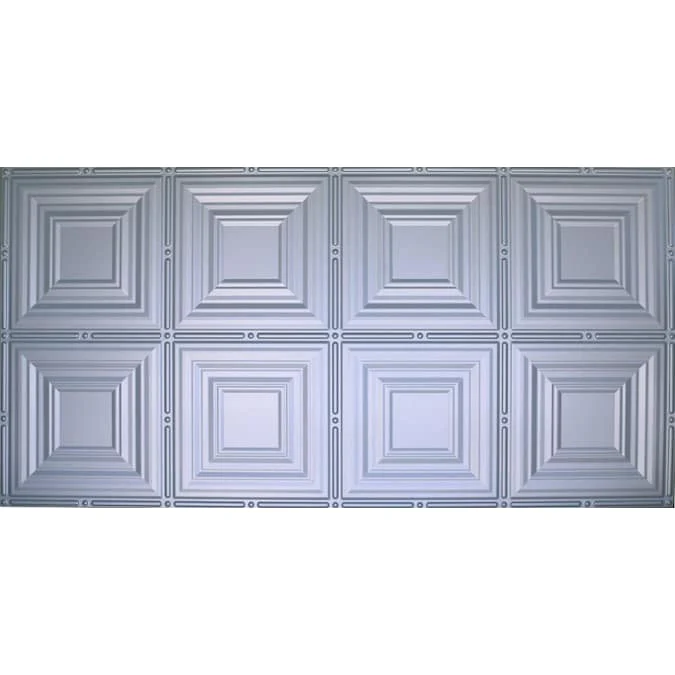 Dimensions 4-ft x 2-ft Nickel Polystyrene Surface-mount Ceiling Tile (1-Pack, 8-sq ft / Case)