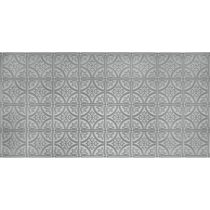 Dimensions 4-ft x 2-ft Nickel Polystyrene Surface-mount Ceiling Tile (1-Pack, 8-sq ft / Case)