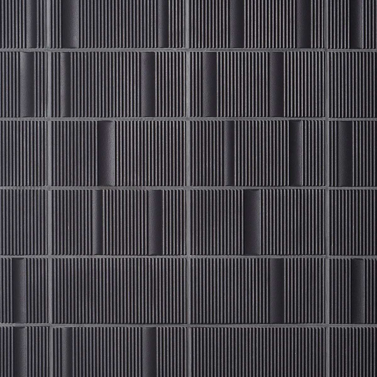 Division Antracite Black 8x16 Fluted Matte Ceramic Wall Tile - Image 2