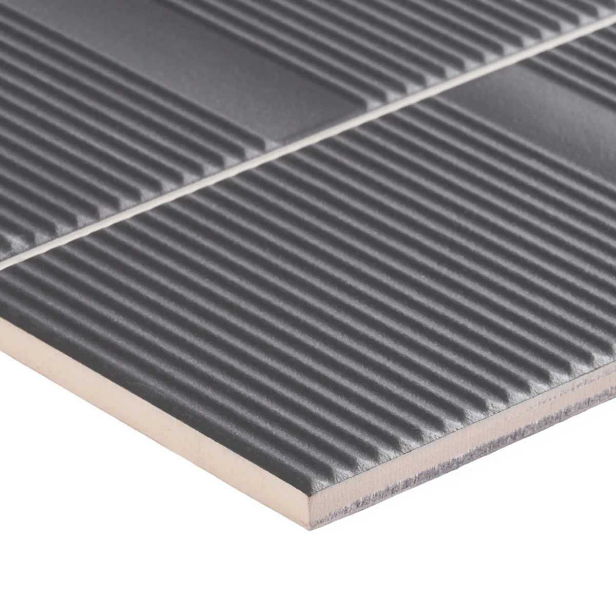 Division Antracite Black 8x16 Fluted Matte Ceramic Wall Tile - Image 4