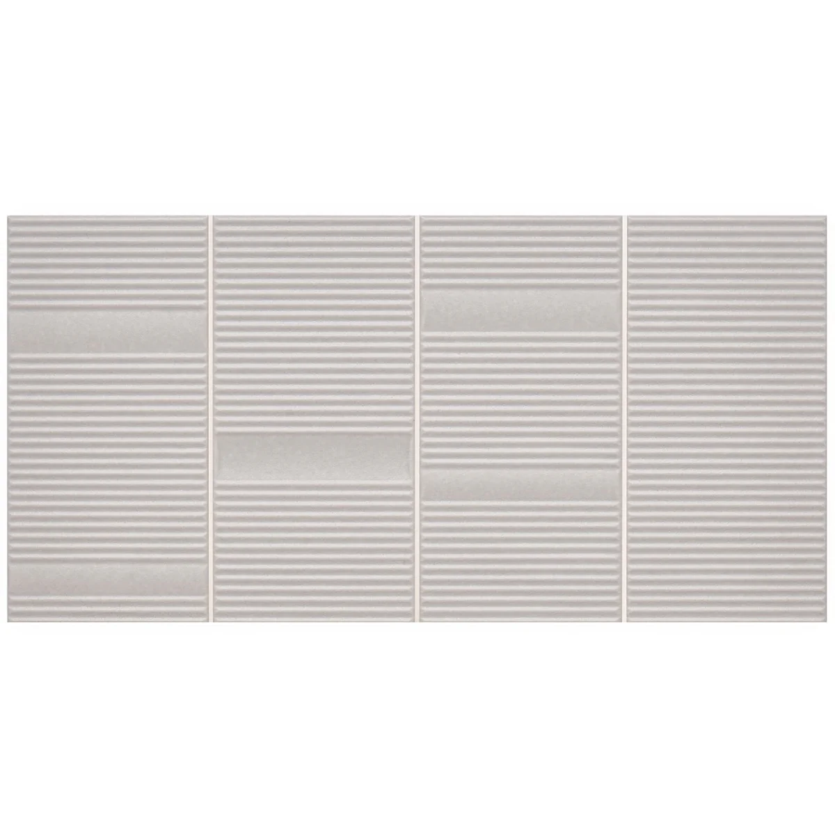 Division Silver 8x16 Fluted Matte Ceramic Wall Tile by Lux Tile - Image 3