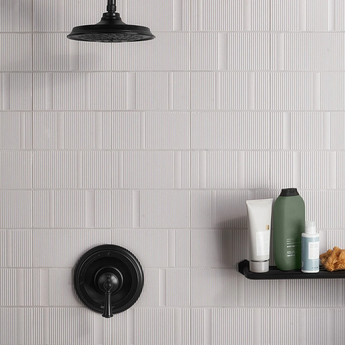 Division Silver 8x16 Fluted Matte Ceramic Wall Tile by Lux Tile - Image 5