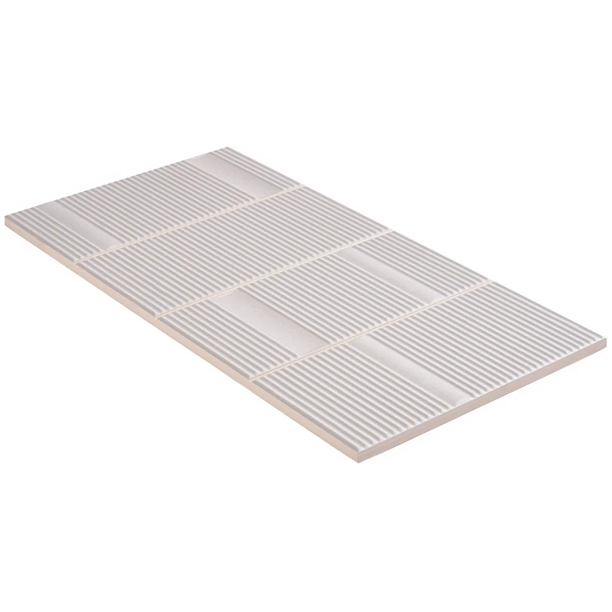 Division Silver 8x16 Fluted Matte Ceramic Wall Tile by Lux Tile - Image 8