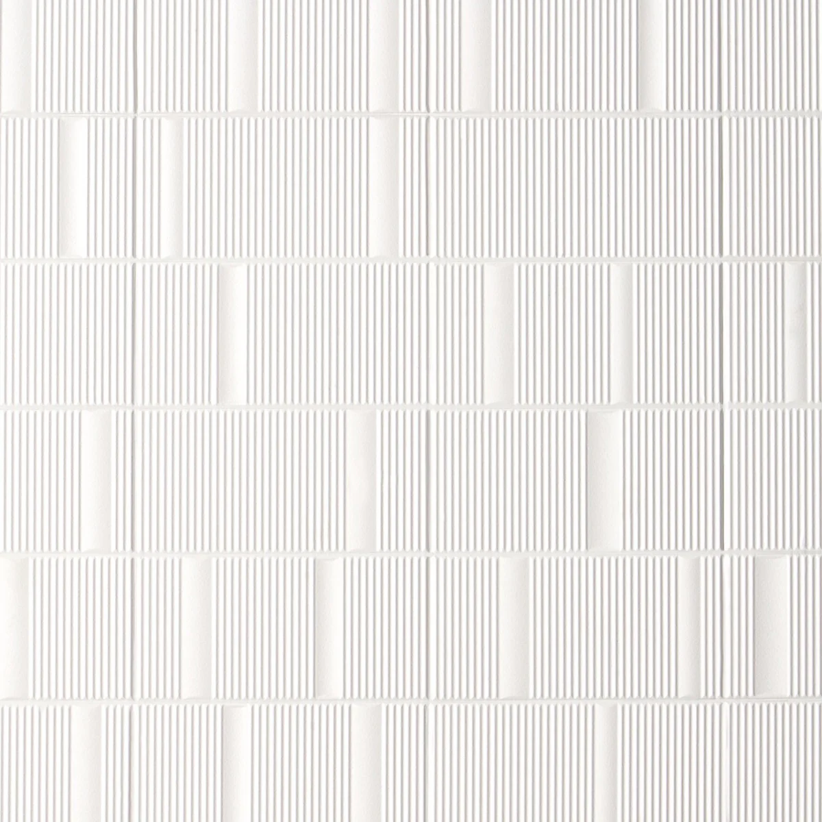 Division White 8x16 Fluted Matte Ceramic Wall Tile by Lux Tile - Image 2