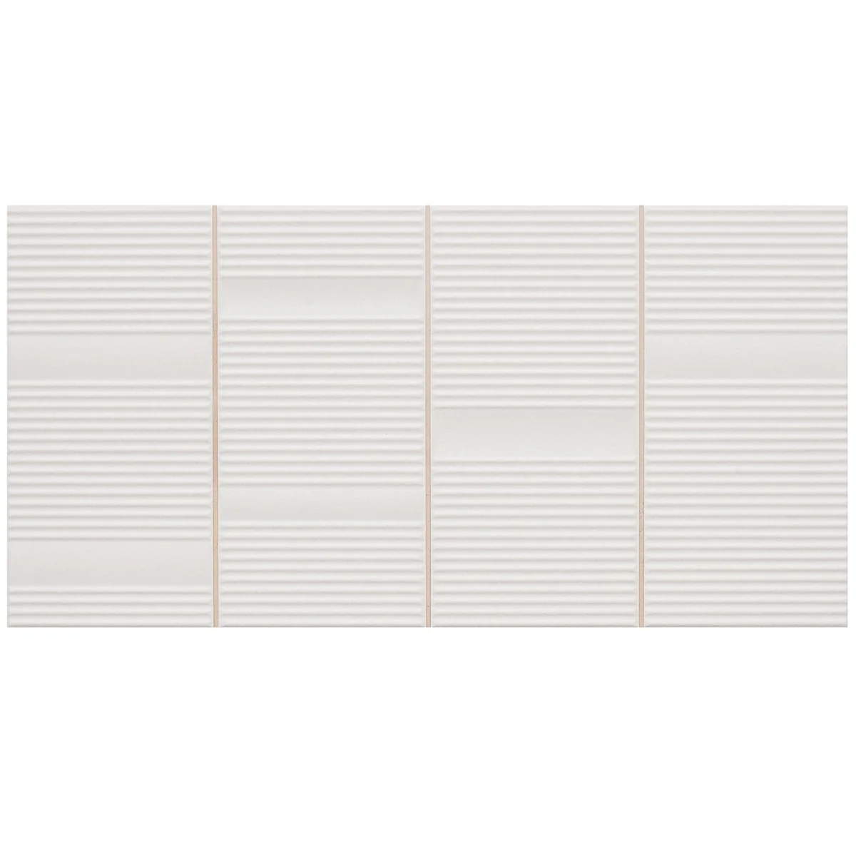 Division White 8x16 Fluted Matte Ceramic Wall Tile by Lux Tile - Image 4