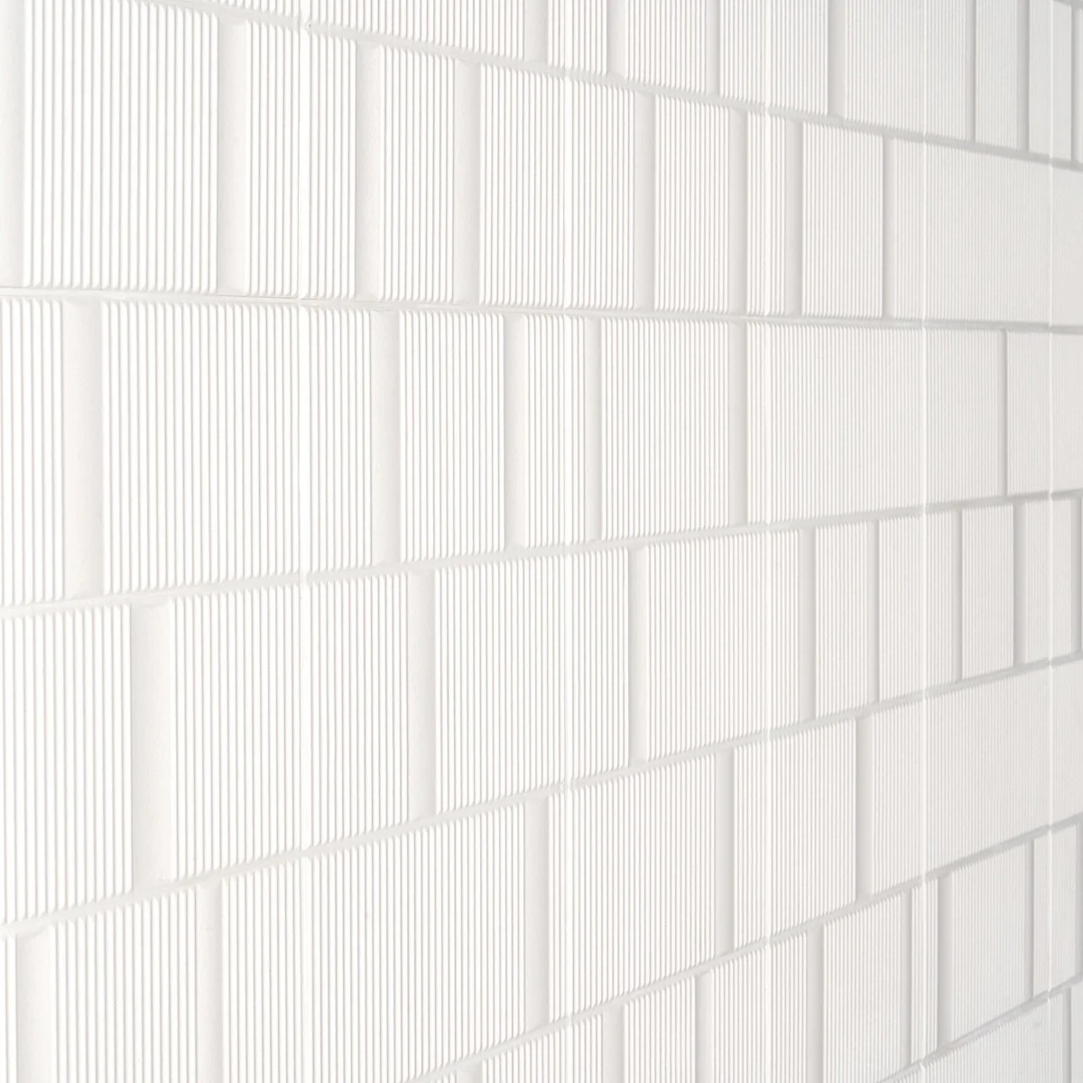 Division White 8x16 Fluted Matte Ceramic Wall Tile by Lux Tile - Image 7