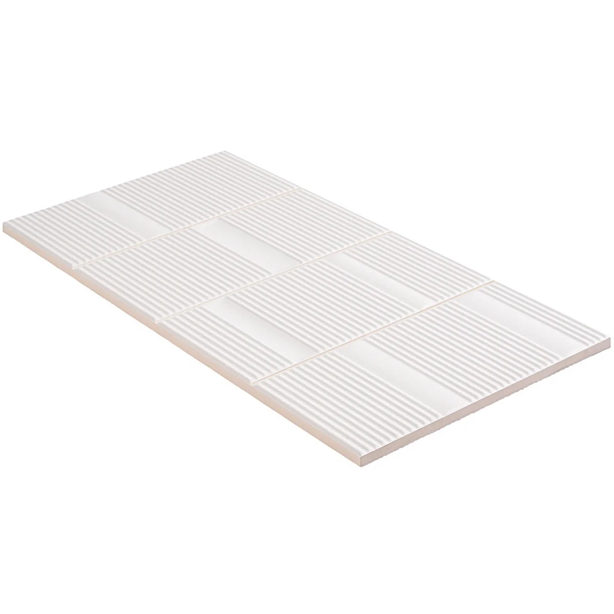 Division White 8x16 Fluted Matte Ceramic Wall Tile by Lux Tile - Image 8