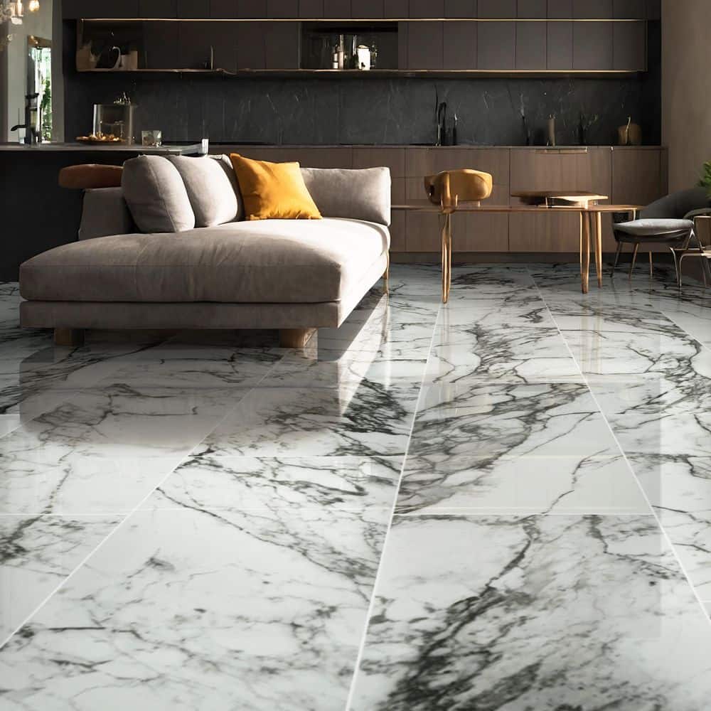 Donatello 16 in. x 32 in. Polished Porcelain Marble Look Floor and Wall Tile (14.2 sq. ft./Case) - Image 3