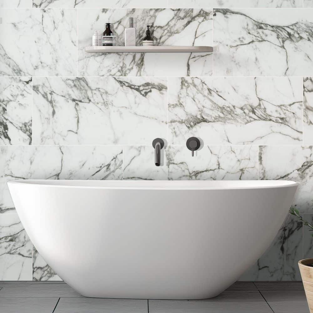 Donatello 16 in. x 32 in. Polished Porcelain Marble Look Floor and Wall Tile (14.2 sq. ft./Case) - Image 4