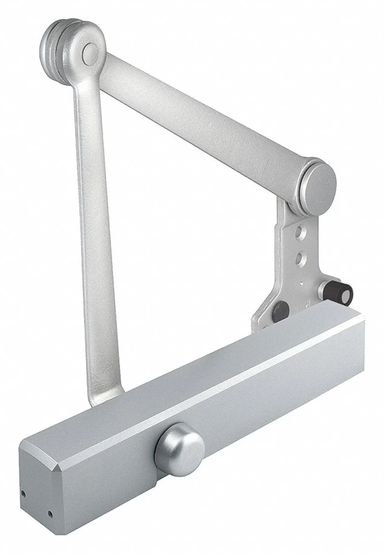 DORMAKABA QDC213S689 Heavy-Duty Adjustable Door Closer, Aluminum Finish