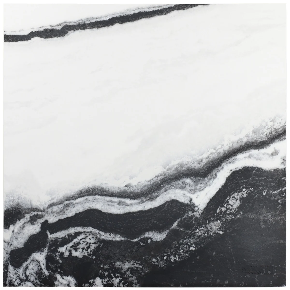 Drama Waves Black & White 24x24 Matte Porcelain Tile by Lux Tile - Image 3