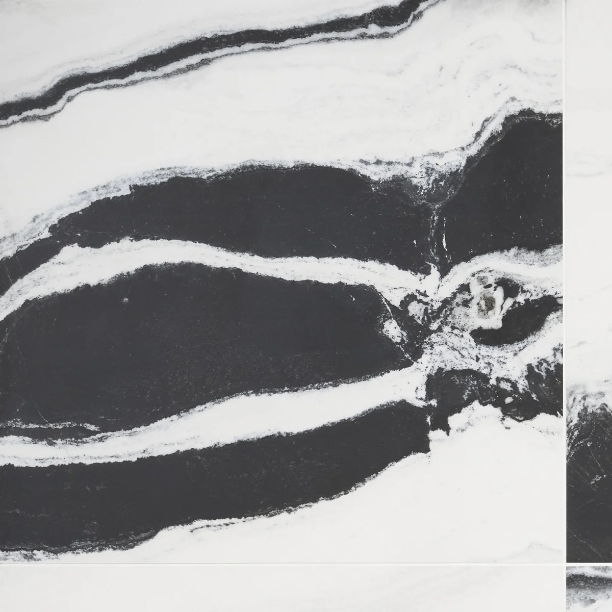 Drama Waves Black & White 24x24 Matte Porcelain Tile by Lux Tile - Image 8