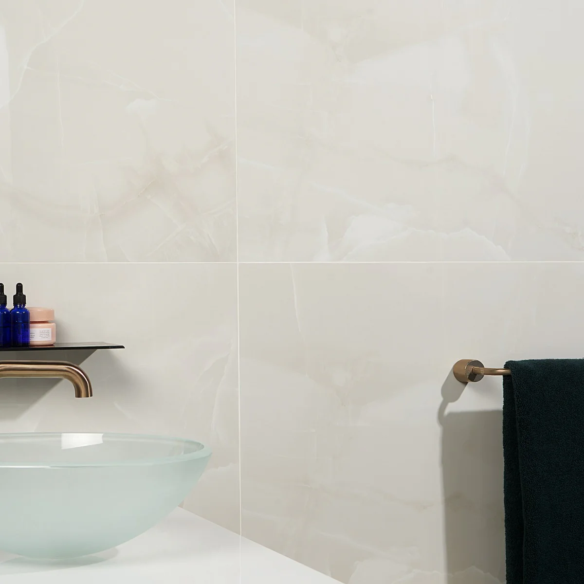 DreamStone Aztec Onyx Bianco 24x48 Polished Porcelain Tile - Image 2