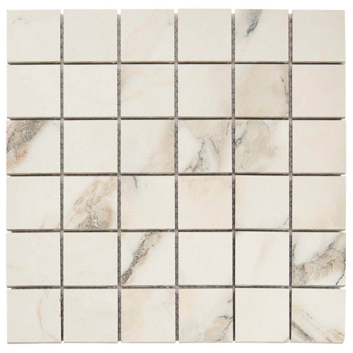 DreamStone Calacatta Rustico 2x2 Matte Porcelain Mosaic Tile - Image 3
