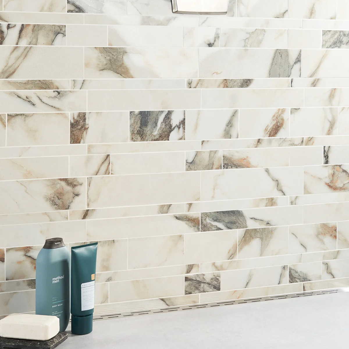 Dreamstone Calacatta Rustico Polished Porcelain Mosaic Tile