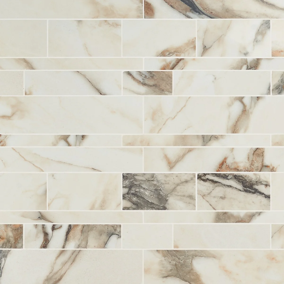Dreamstone Calacatta Rustico Polished Porcelain Mosaic Tile - Image 2