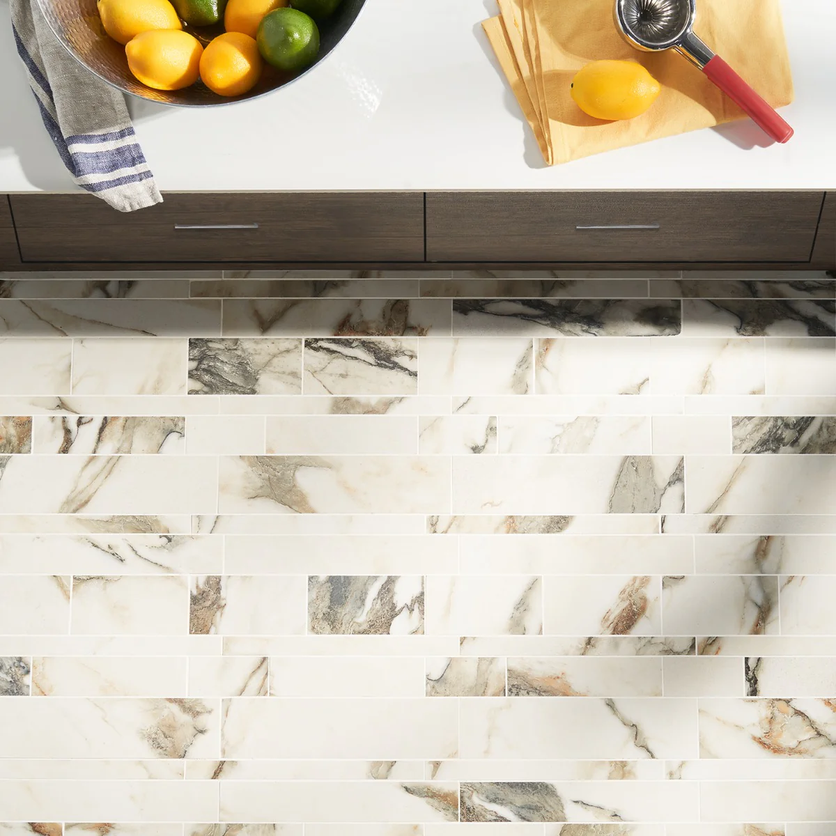 Dreamstone Calacatta Rustico Polished Porcelain Mosaic Tile - Image 8
