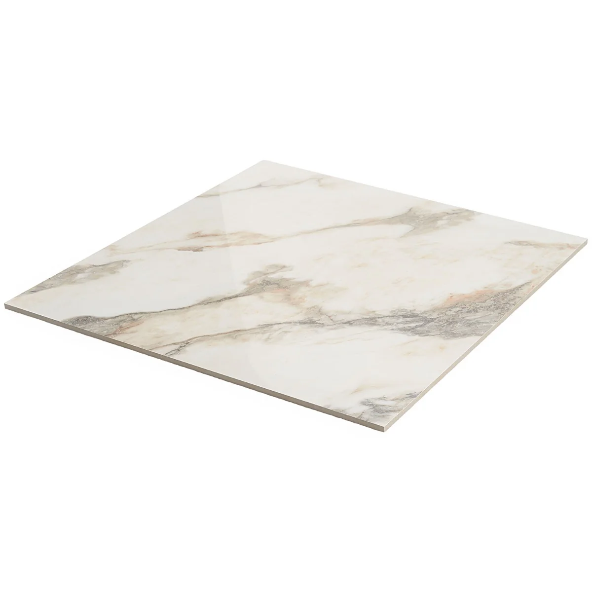 DreamStone Calacatta Rustico Polished Porcelain Tile - 24x24 - Image 2