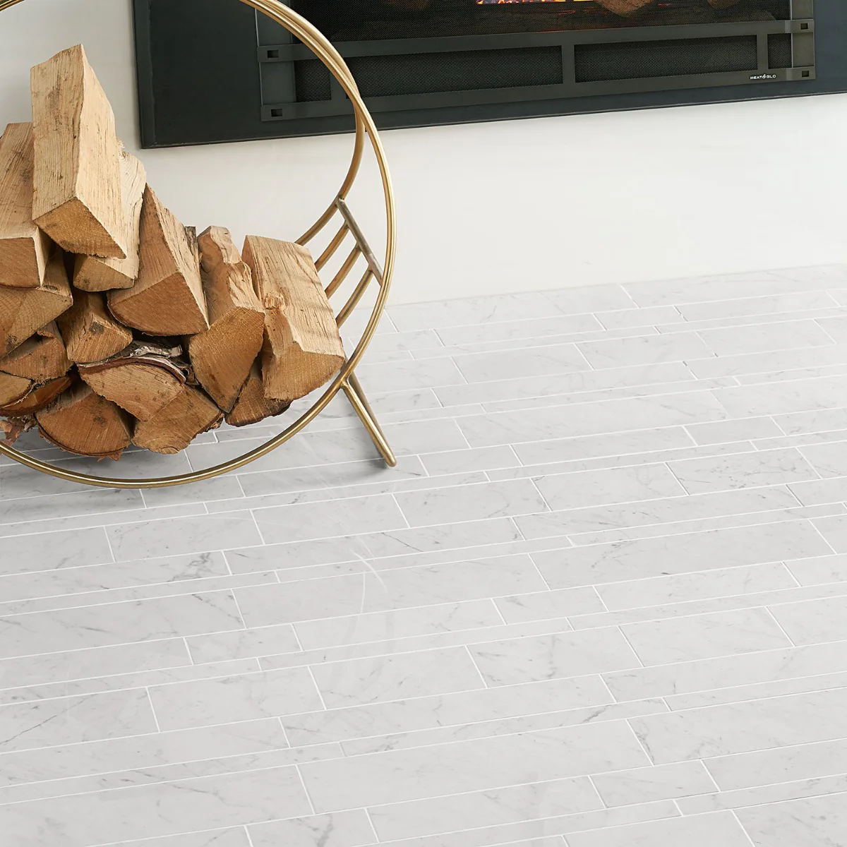 DreamStone Carrara Giola Polished Porcelain Mosaic Tile - Image 7