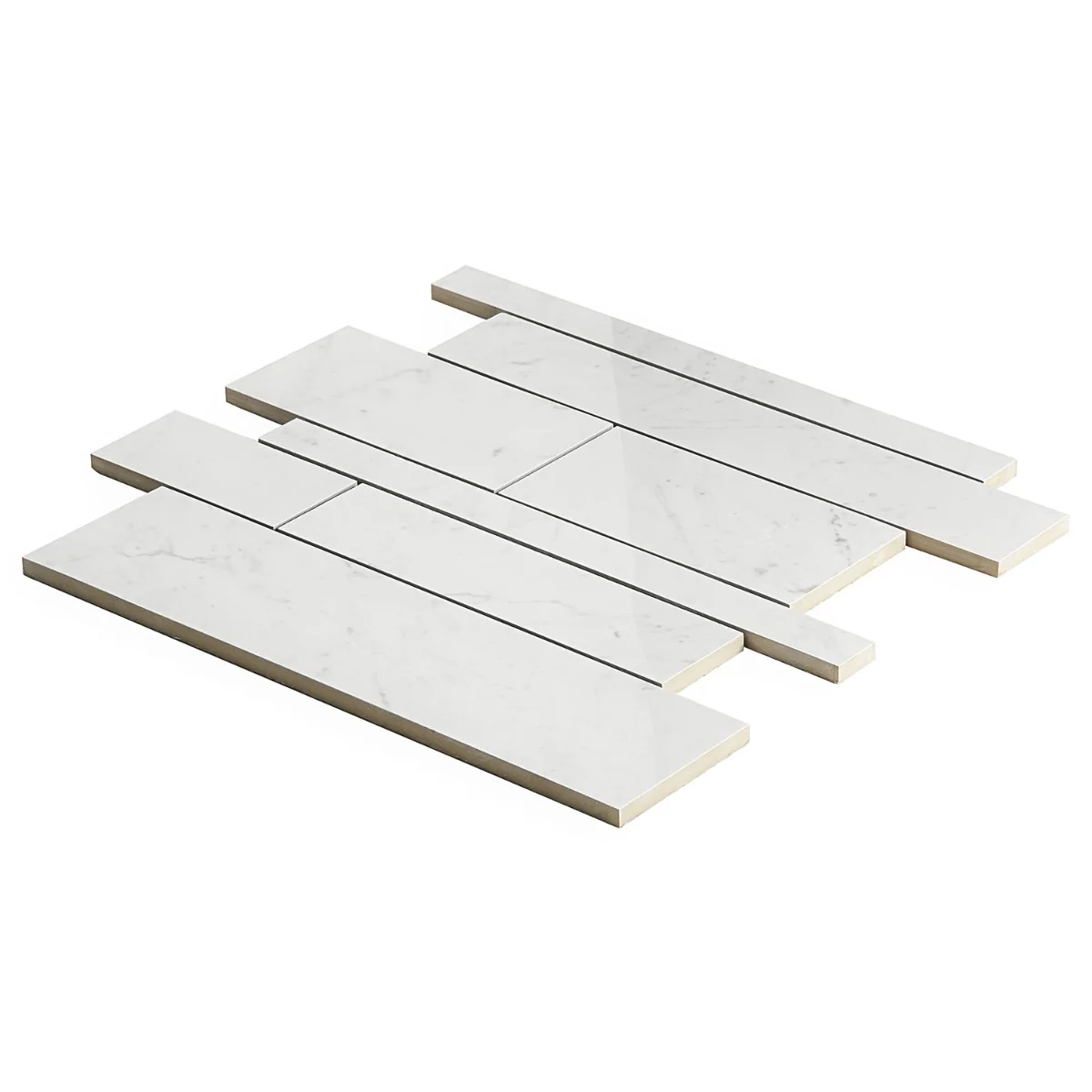 DreamStone Carrara Giola Polished Porcelain Mosaic Tile - Image 8