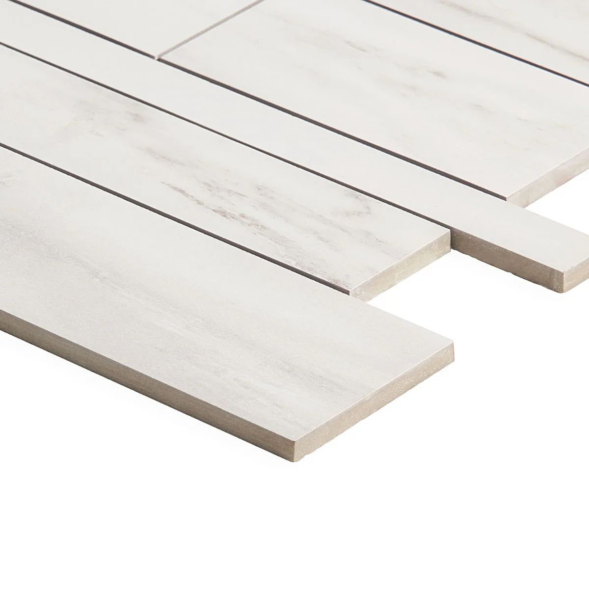 DreamStone Dolomite Snow Railroad Matte Porcelain Mosaic Tile - Image 5