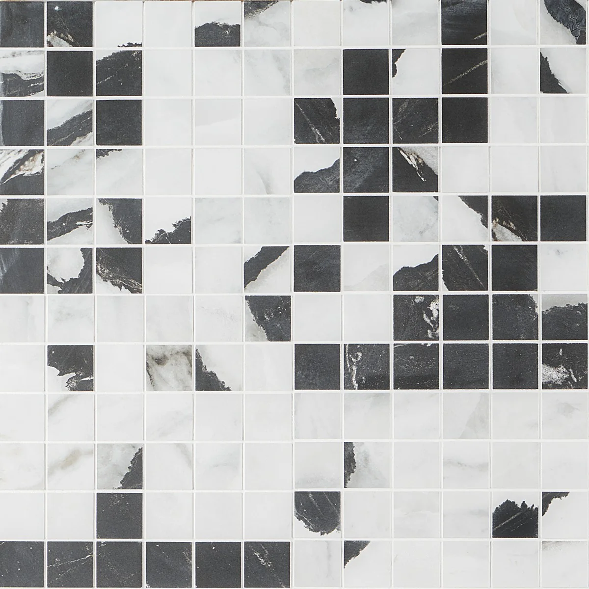 DreamStone Panda White 2x2 Matte Porcelain Mosaic Tile - Image 2
