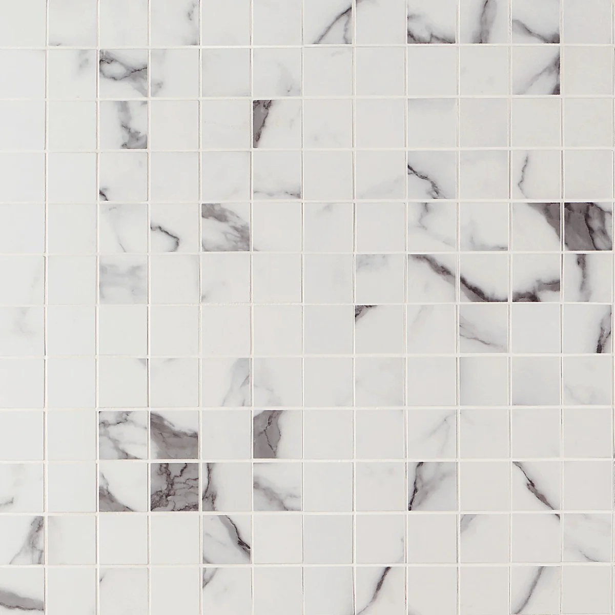 DreamStone Statuario Valley 2x2 Matte Porcelain Mosaic Tile - Image 2