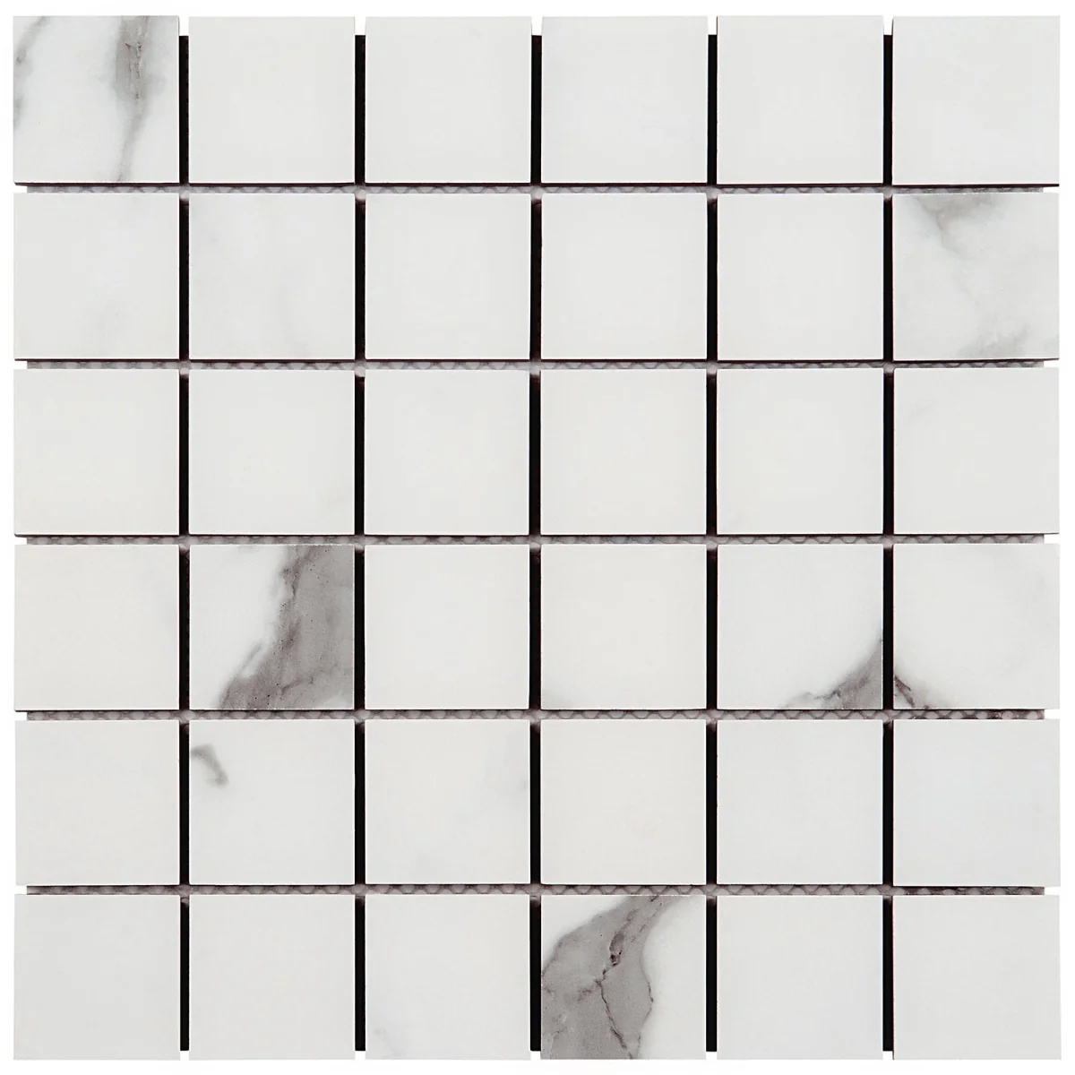 DreamStone Statuario Valley 2x2 Matte Porcelain Mosaic Tile - Image 3