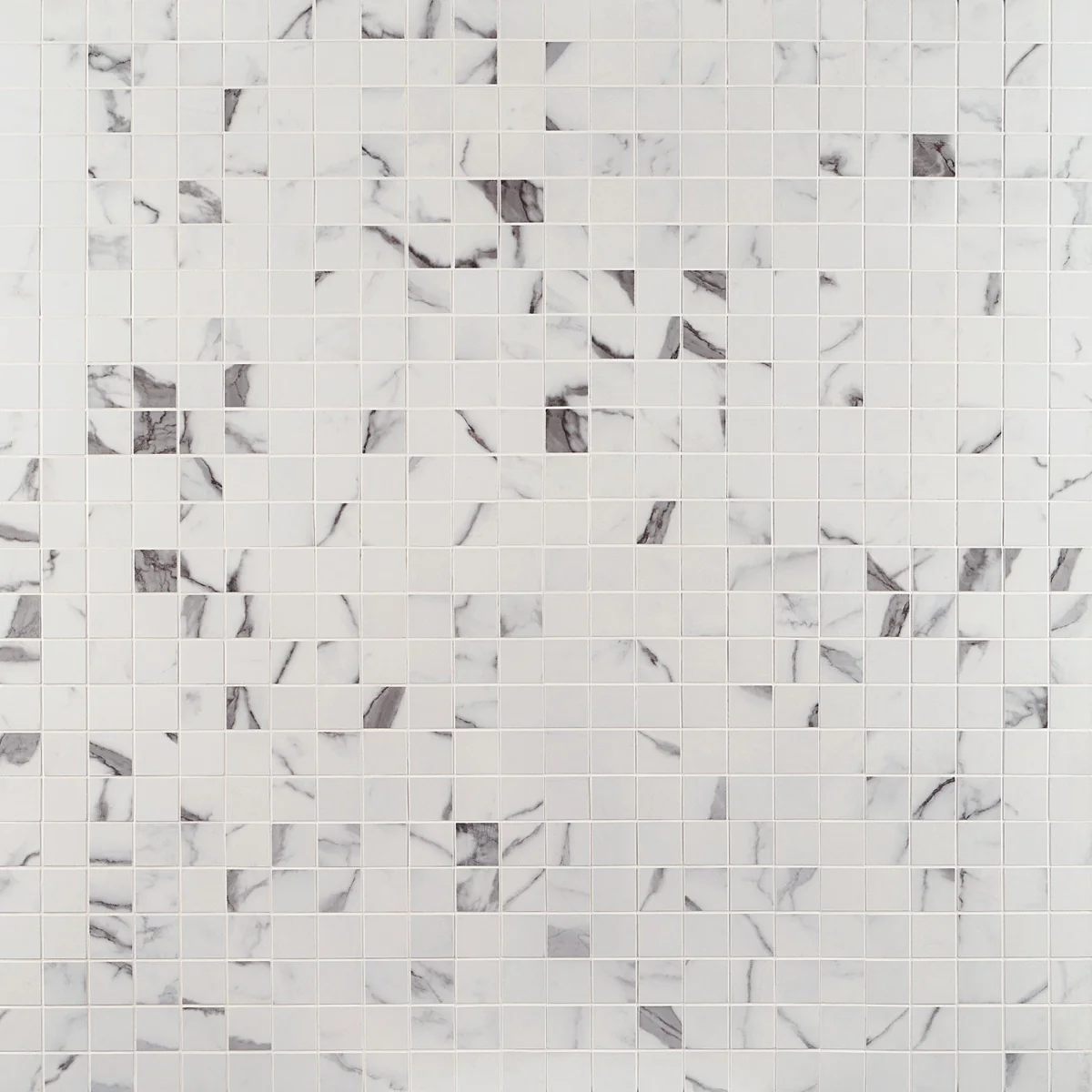 DreamStone Statuario Valley 2x2 Matte Porcelain Mosaic Tile - Image 4