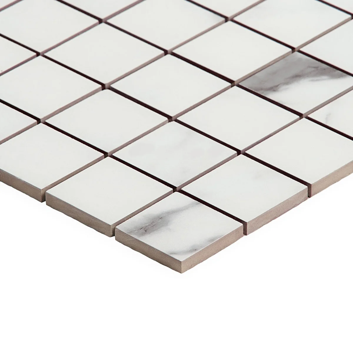 DreamStone Statuario Valley 2x2 Matte Porcelain Mosaic Tile - Image 5
